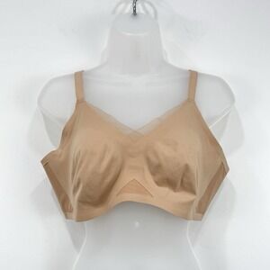 Honey Love Bra Womens XL Sand Lifting Crossover Comfort V Neck Wire Free NO PADS